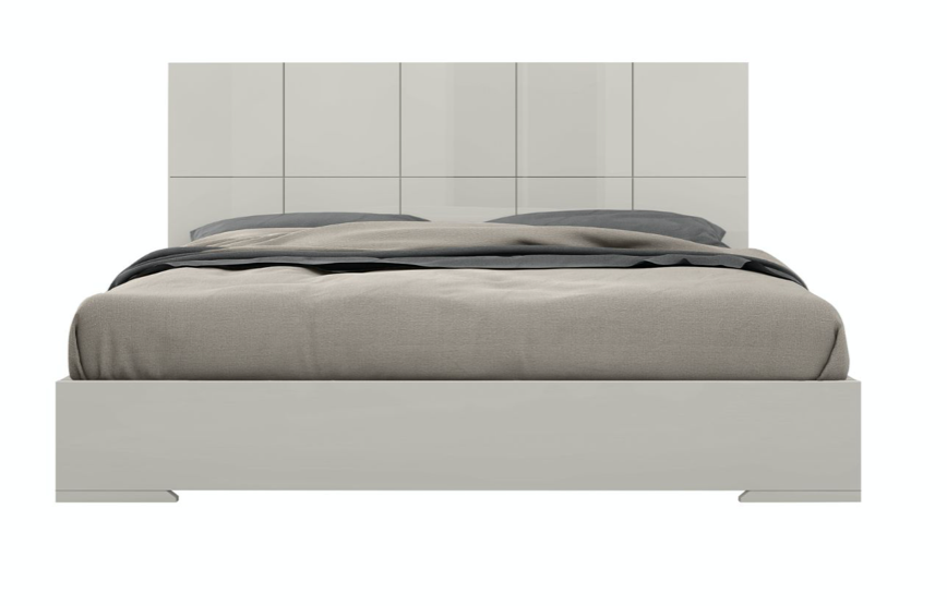 Anna Bed High Gloss Light Grey