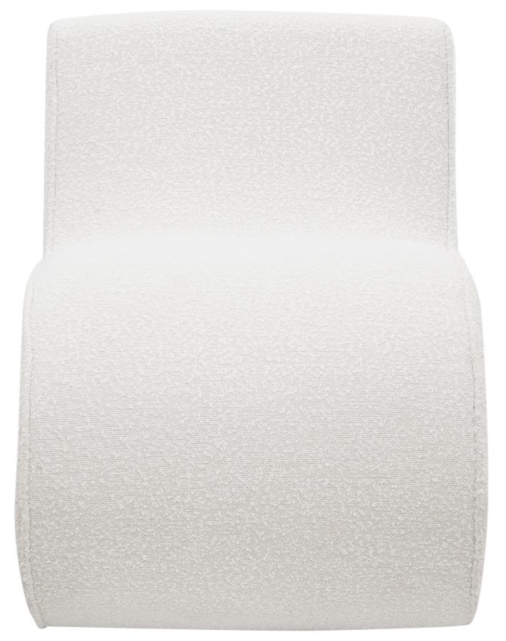 Cream Boucle Upholstered Armless Chair