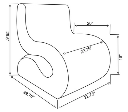 Cream Boucle Upholstered Armless Chair