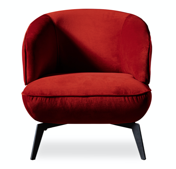 Tessa Red Velvet Accent Chair