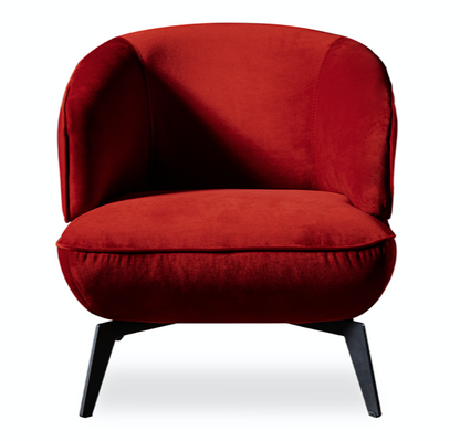 Tessa Red Velvet Accent Chair