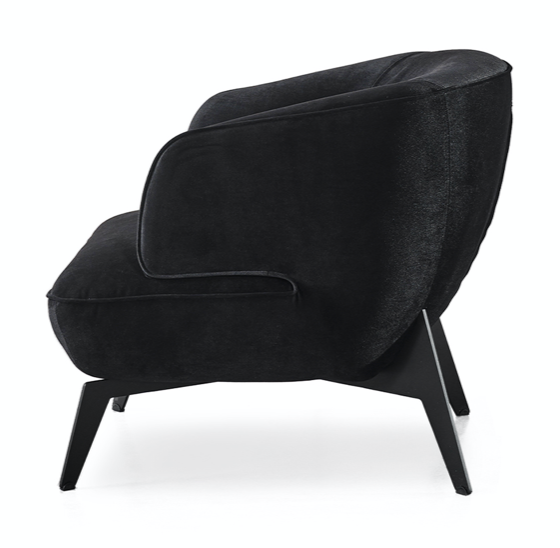 Tessa Black Velvet Accent Chair