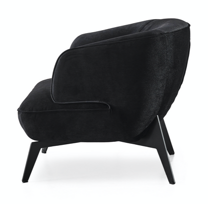Tessa Black Velvet Accent Chair