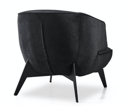 Tessa Black Velvet Accent Chair