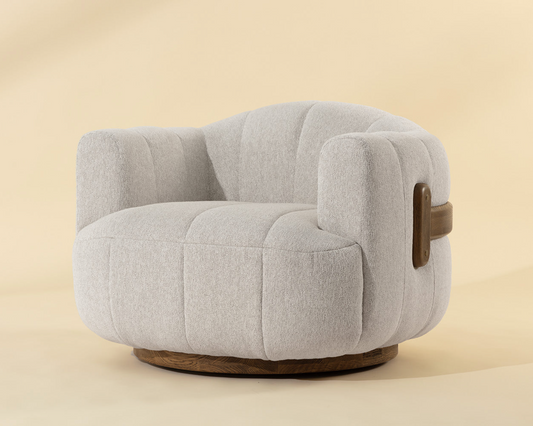 Dove Cream Swivel Armchair