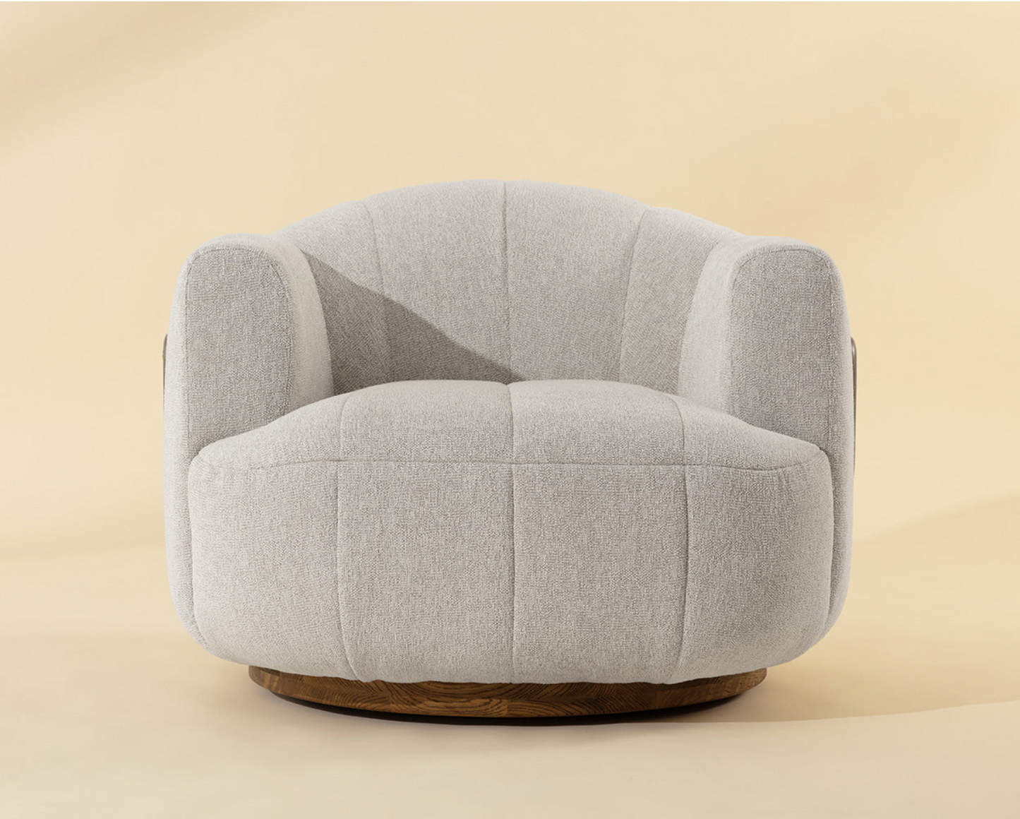 Dove Cream Swivel Armchair