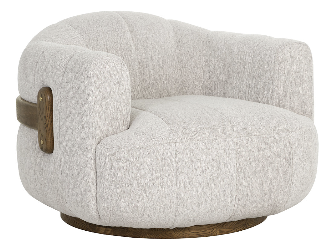 Dove Cream Swivel Armchair