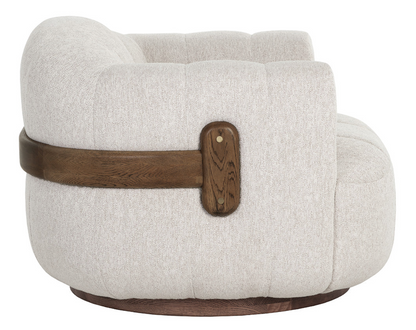 Dove Cream Swivel Armchair