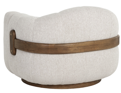 Dove Cream Swivel Armchair
