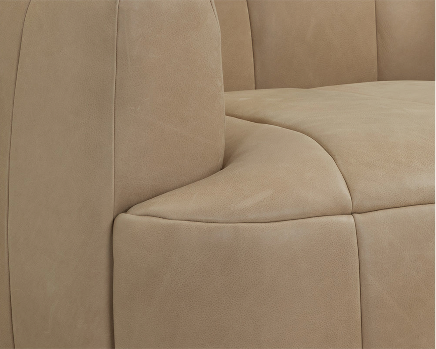 Sahara Sand Leather Swivel Armchair