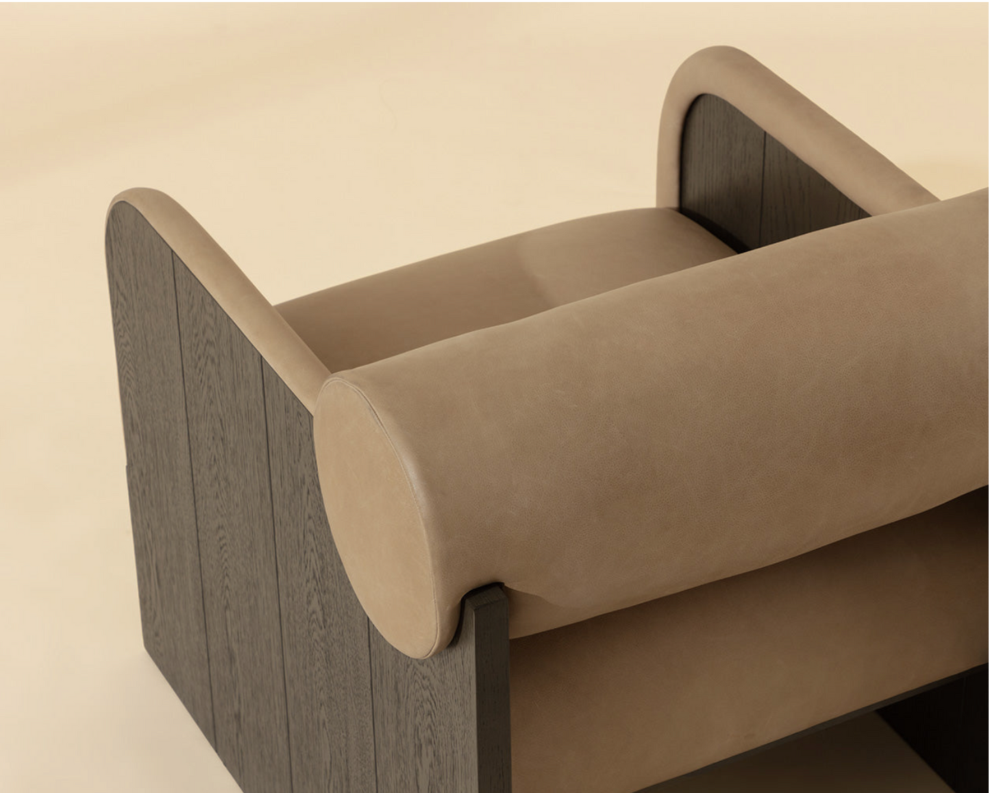 Sahara Sand Leather Lounge Chair