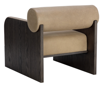 Sahara Sand Leather Lounge Chair