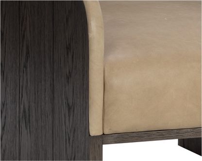 Sahara Sand Leather Lounge Chair