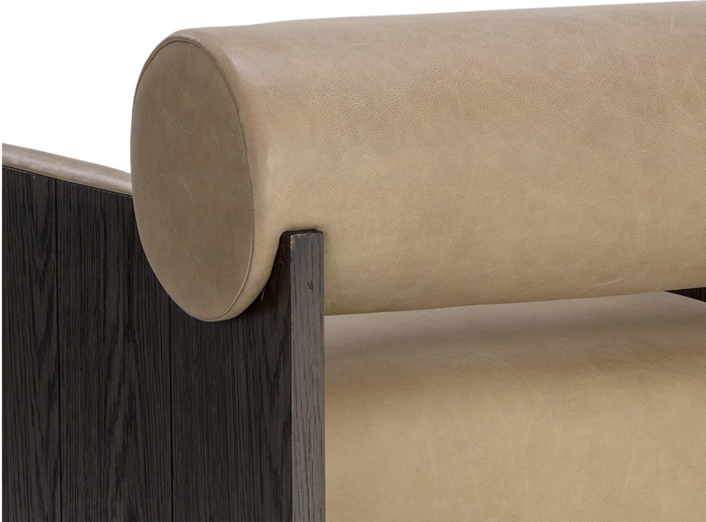 Sahara Sand Leather Lounge Chair