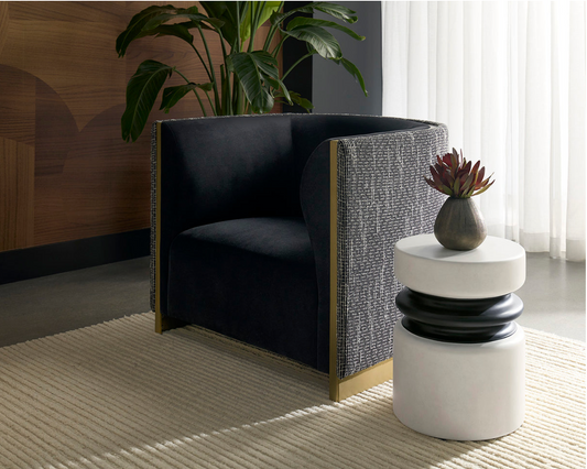 Fortina Black Armchair