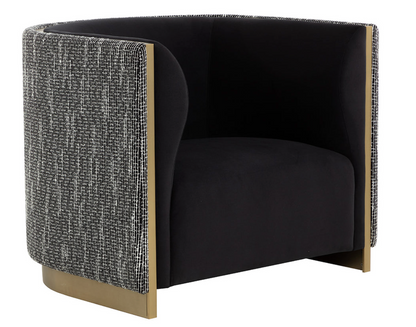 Fortina Black Armchair
