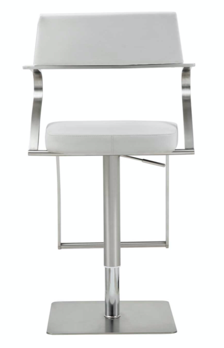 Shell White Adjustable Barstool Set of 2