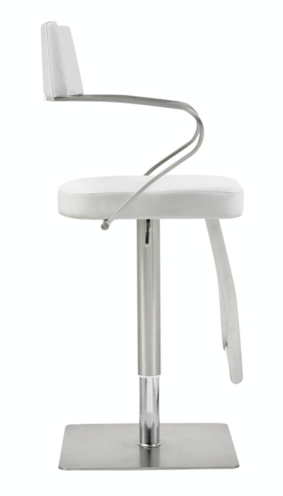 Shell White Adjustable Barstool Set of 2