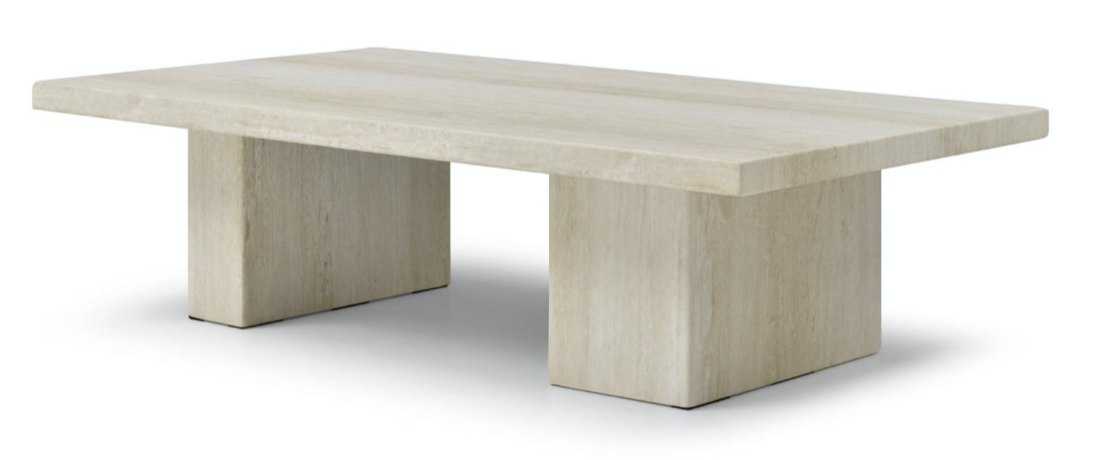 Travia Travertine Marble Coffee Table