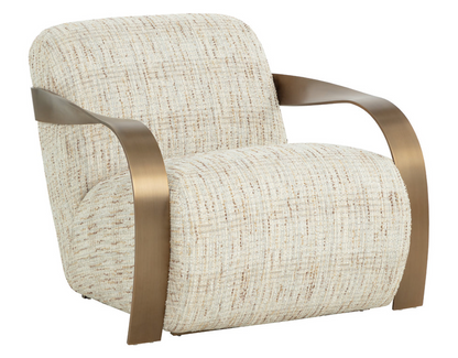 Anestasia  Lounge Chair Antique Brass