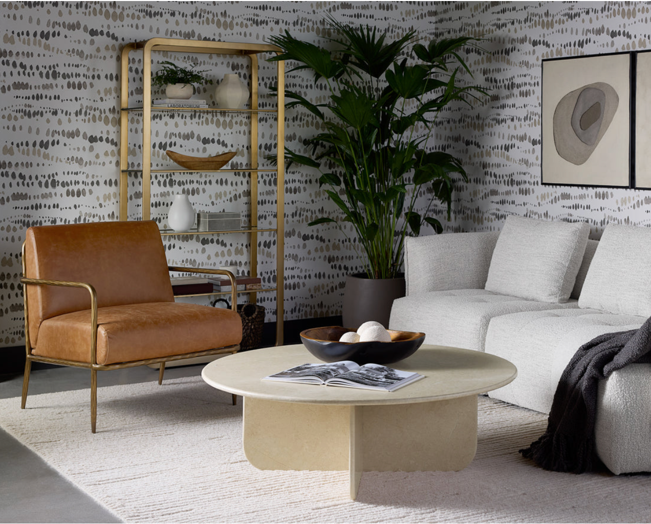 Cross Marble Coffee Table