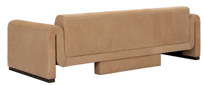 Bovine Tan Leather Sofa