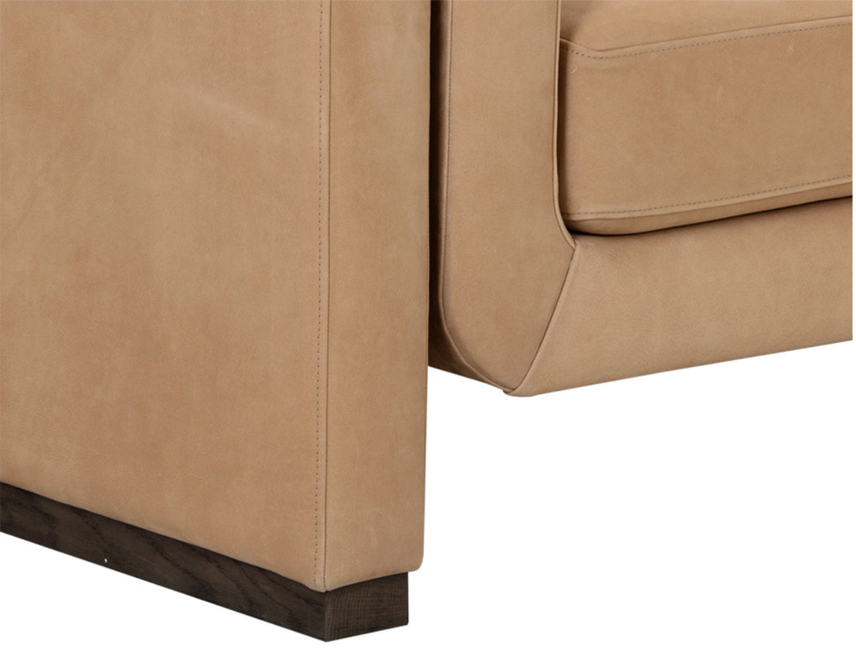 Bovine Tan Leather Sofa