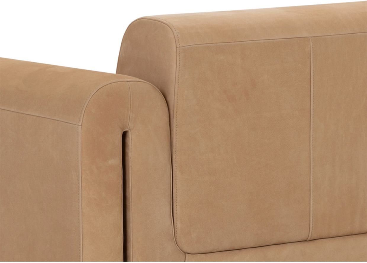 Bovine Tan Leather Sofa