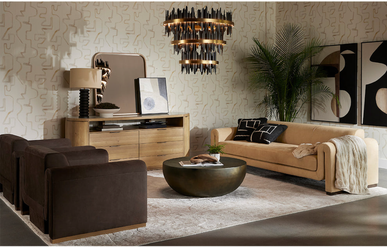 Bovine Cocoa Leather Armchair