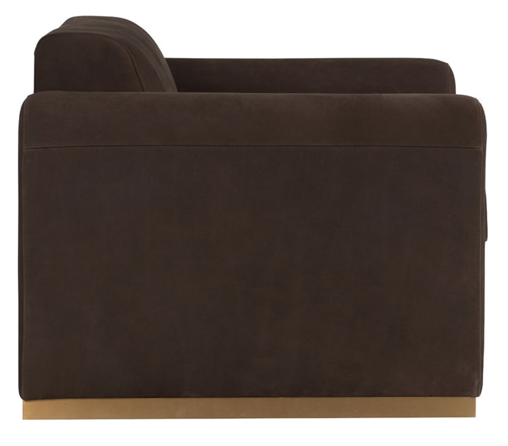 Bovine Cocoa Leather Armchair