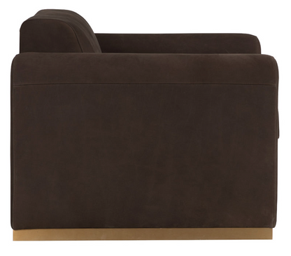 Bovine Cocoa Leather Armchair
