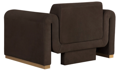 Bovine Cocoa Leather Armchair