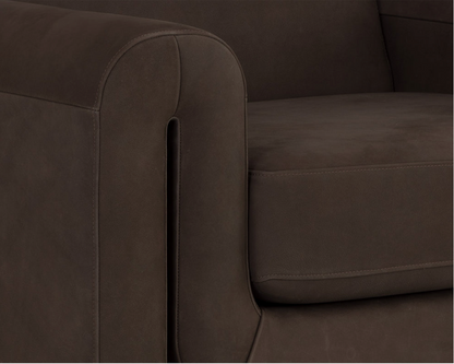 Bovine Cocoa Leather Armchair