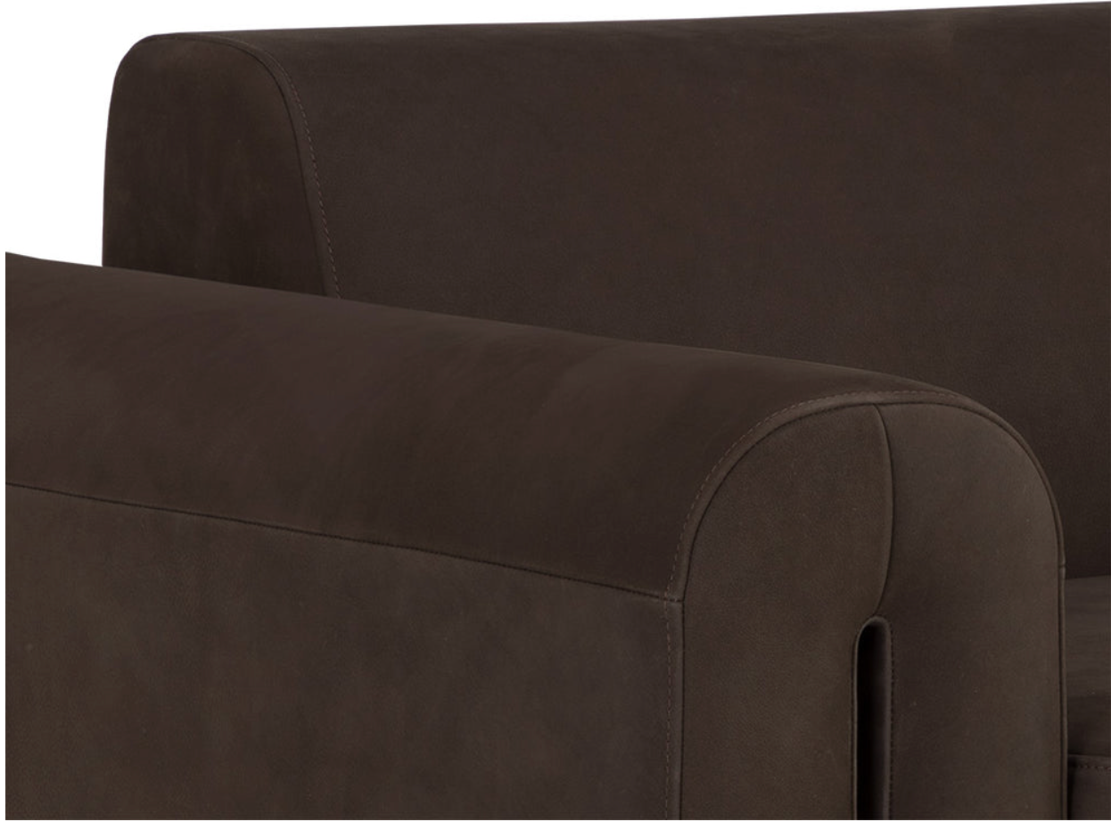 Bovine Cocoa Leather Armchair
