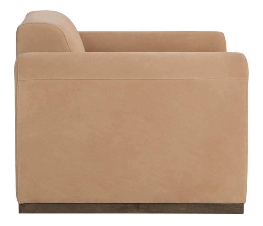 Bovine Tan Leather Armchair