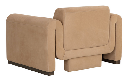 Bovine Tan Leather Armchair