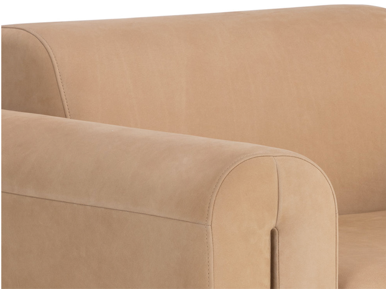Bovine Tan Leather Armchair