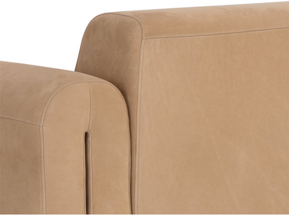 Bovine Tan Leather Armchair