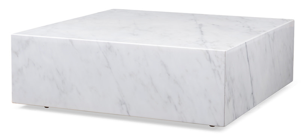 White Cube Square Marble Coffee Table