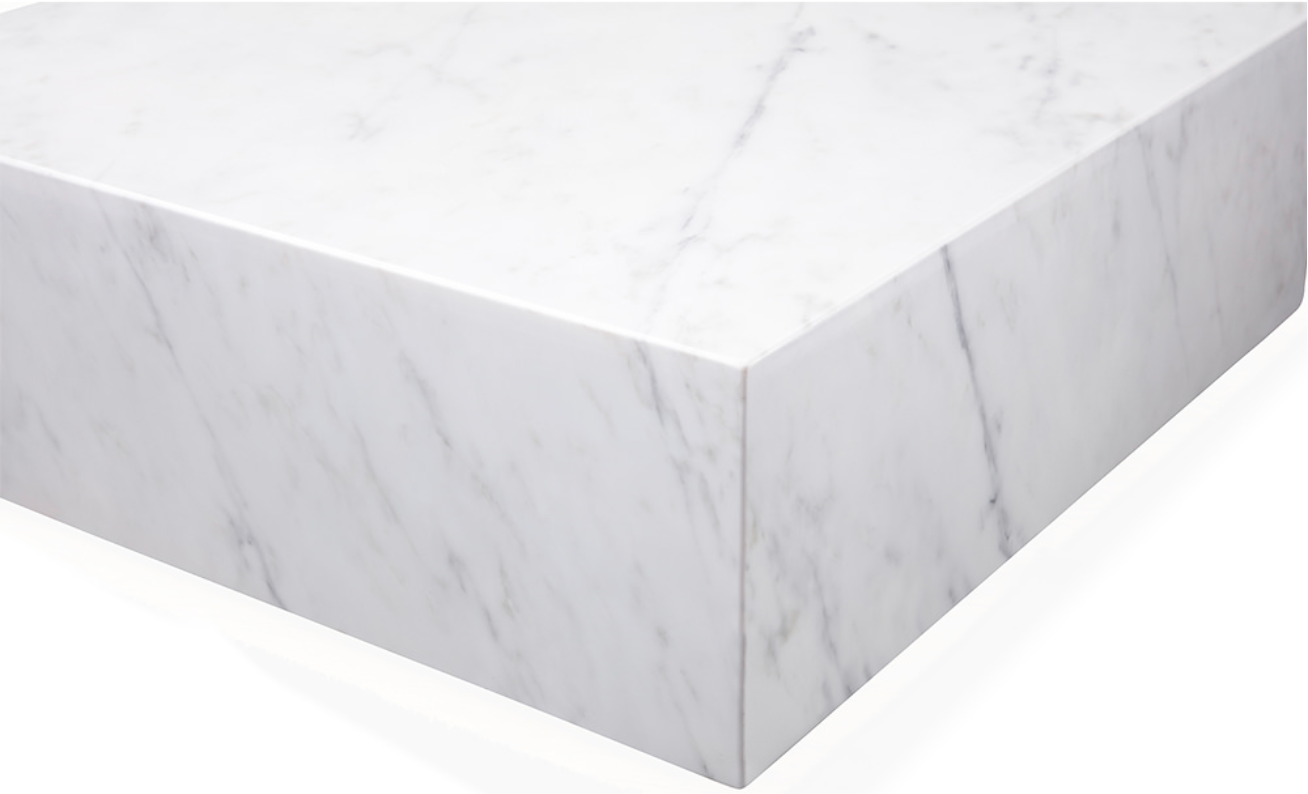 White Cube Square Marble Coffee Table