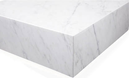White Cube Square Marble Coffee Table
