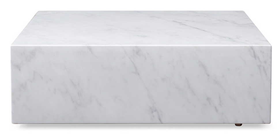 White Cube Square Marble Coffee Table