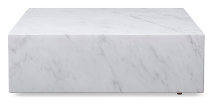 White Cube Square Marble Coffee Table