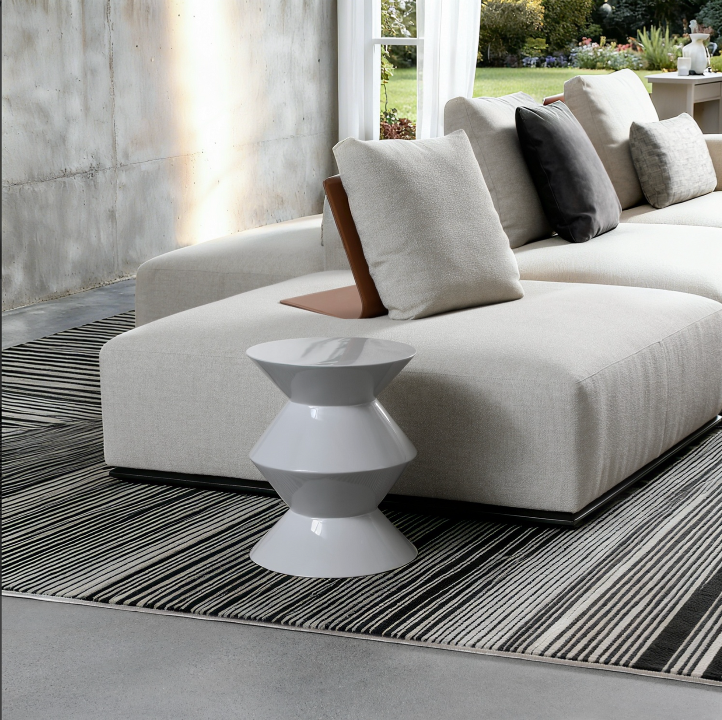 Glossy White Joy Side Table