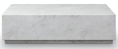 Iris White Rectangle Marble Coffee Table