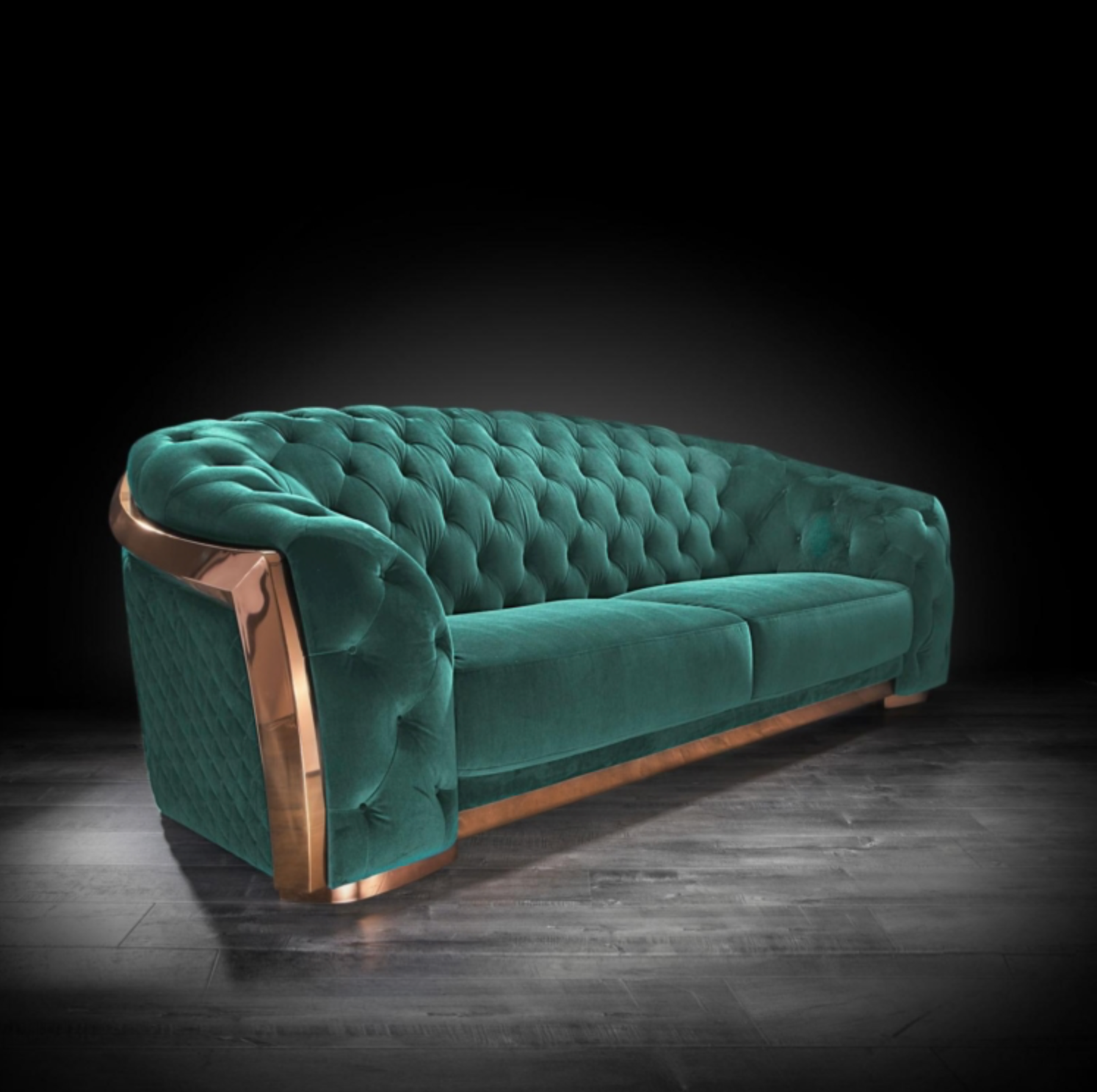 Teal and gold sofa online