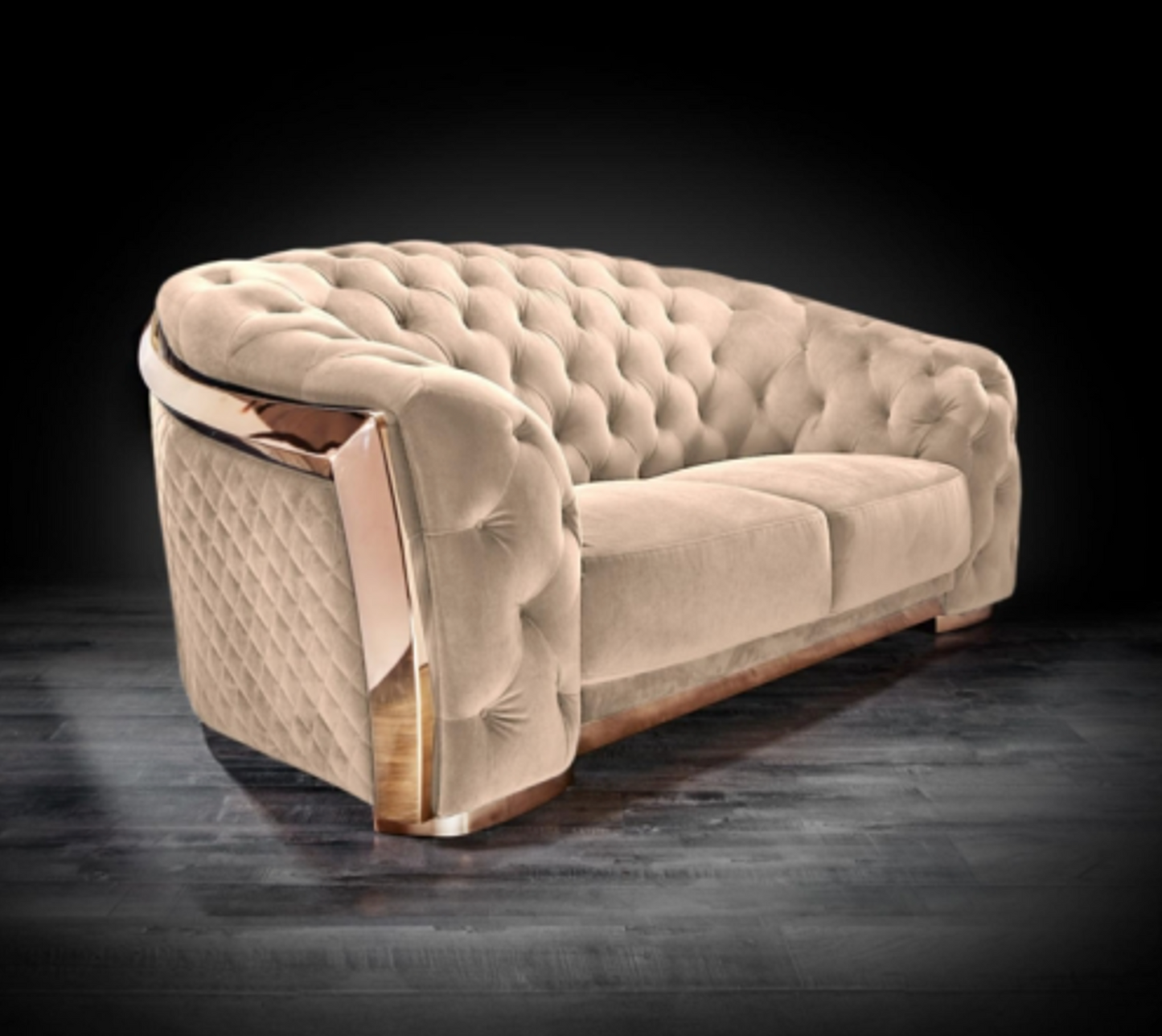 Mandalay Rose Gold Loveseat