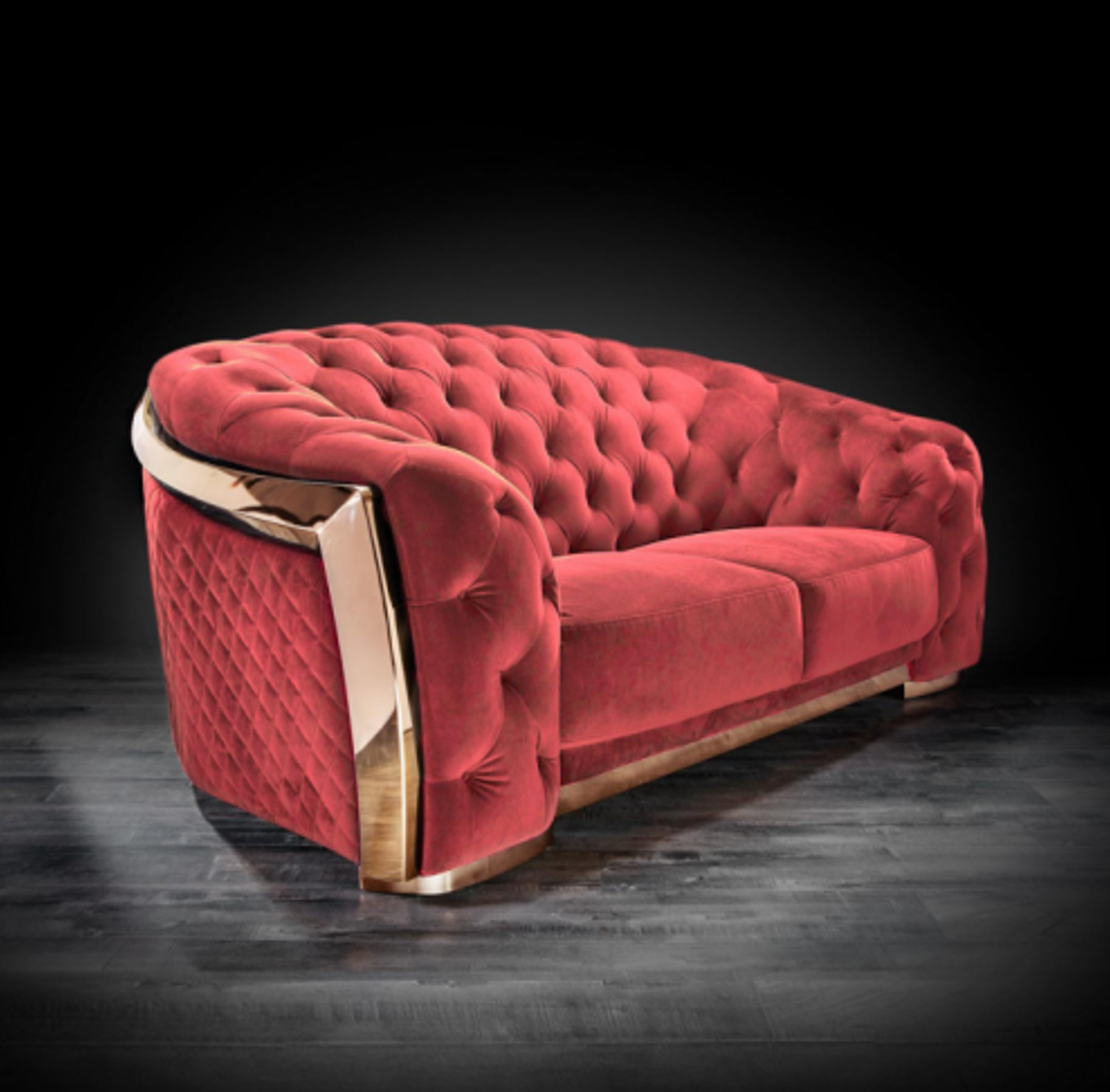 Mandalay Rose Gold Loveseat