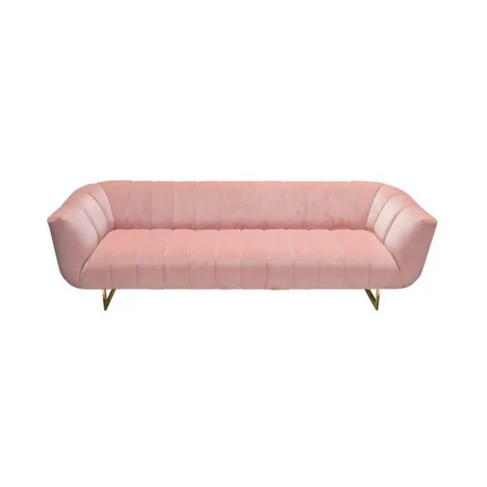 Blush Pink Velvet Sofa