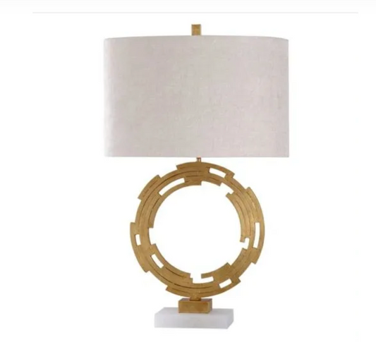 Gold Infinity Lamp with Crystal Base